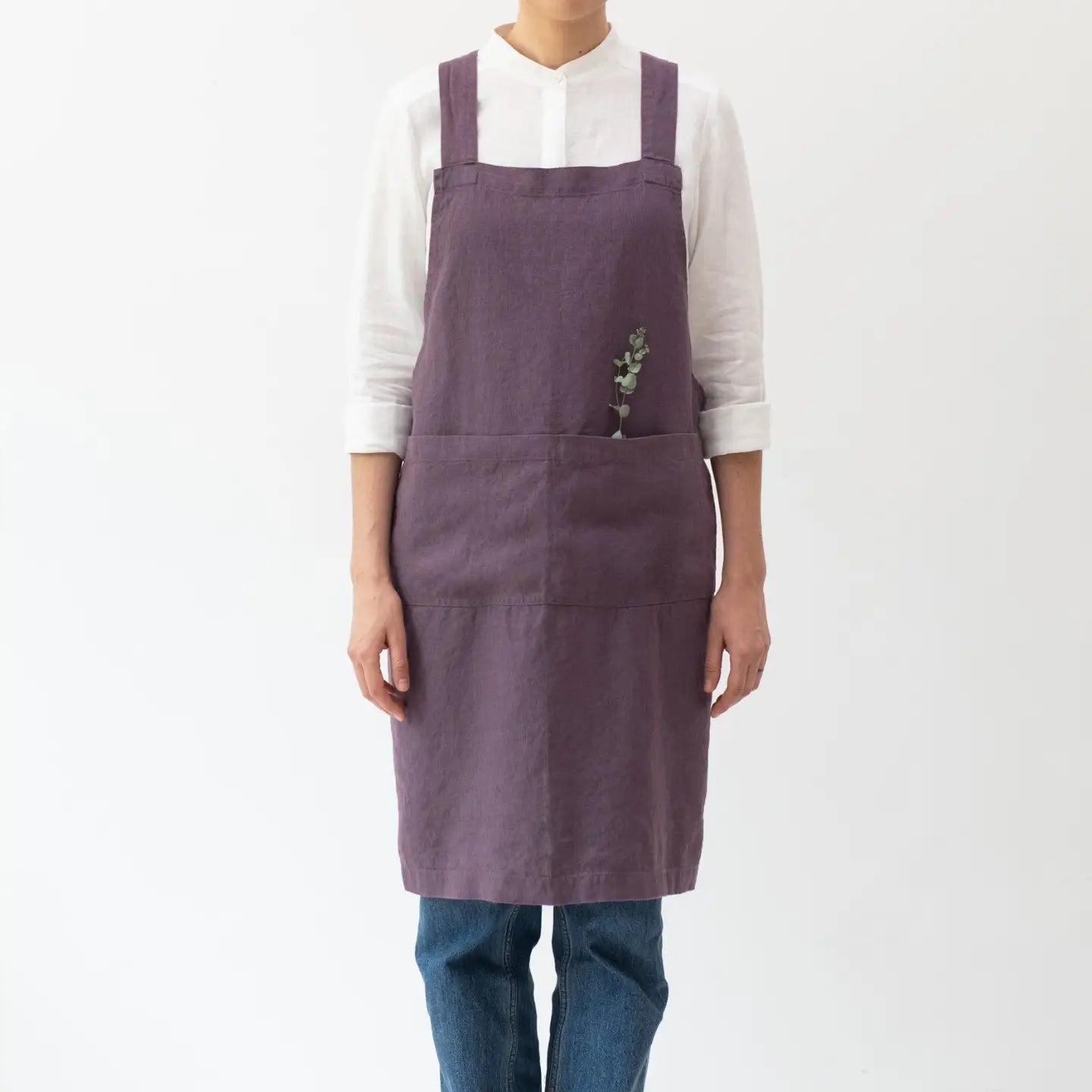 Linen Crossback Apron