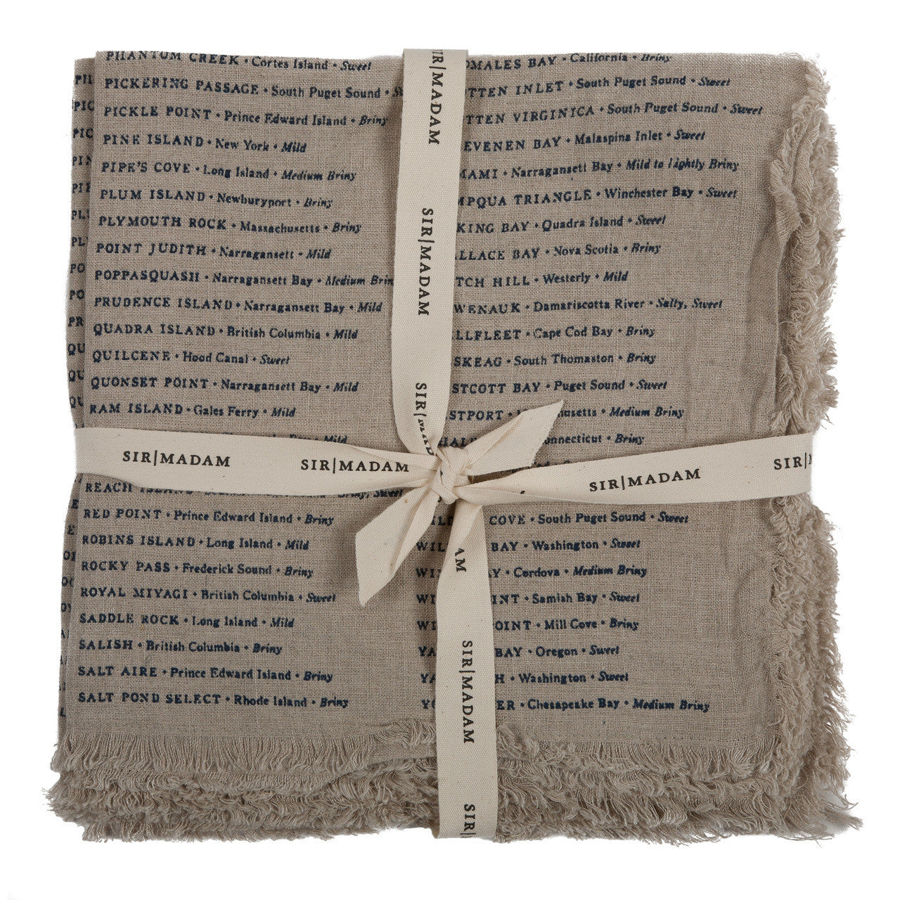 North American Oyster Napkins , NATURAL, SET OF 4