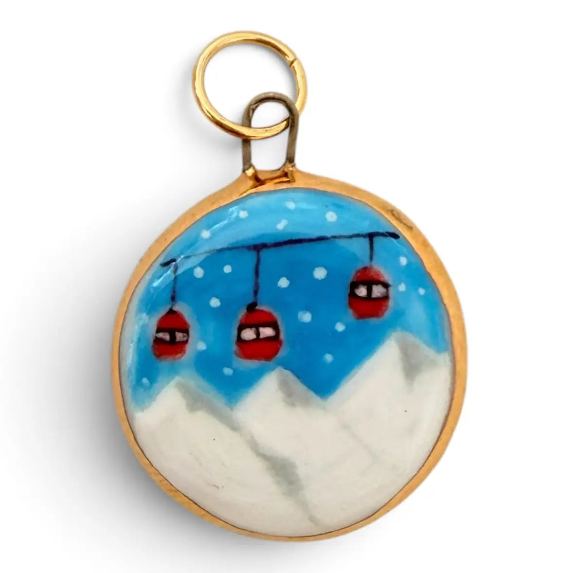 Hand Painted + Porcelain Charms 22K Gold Luster