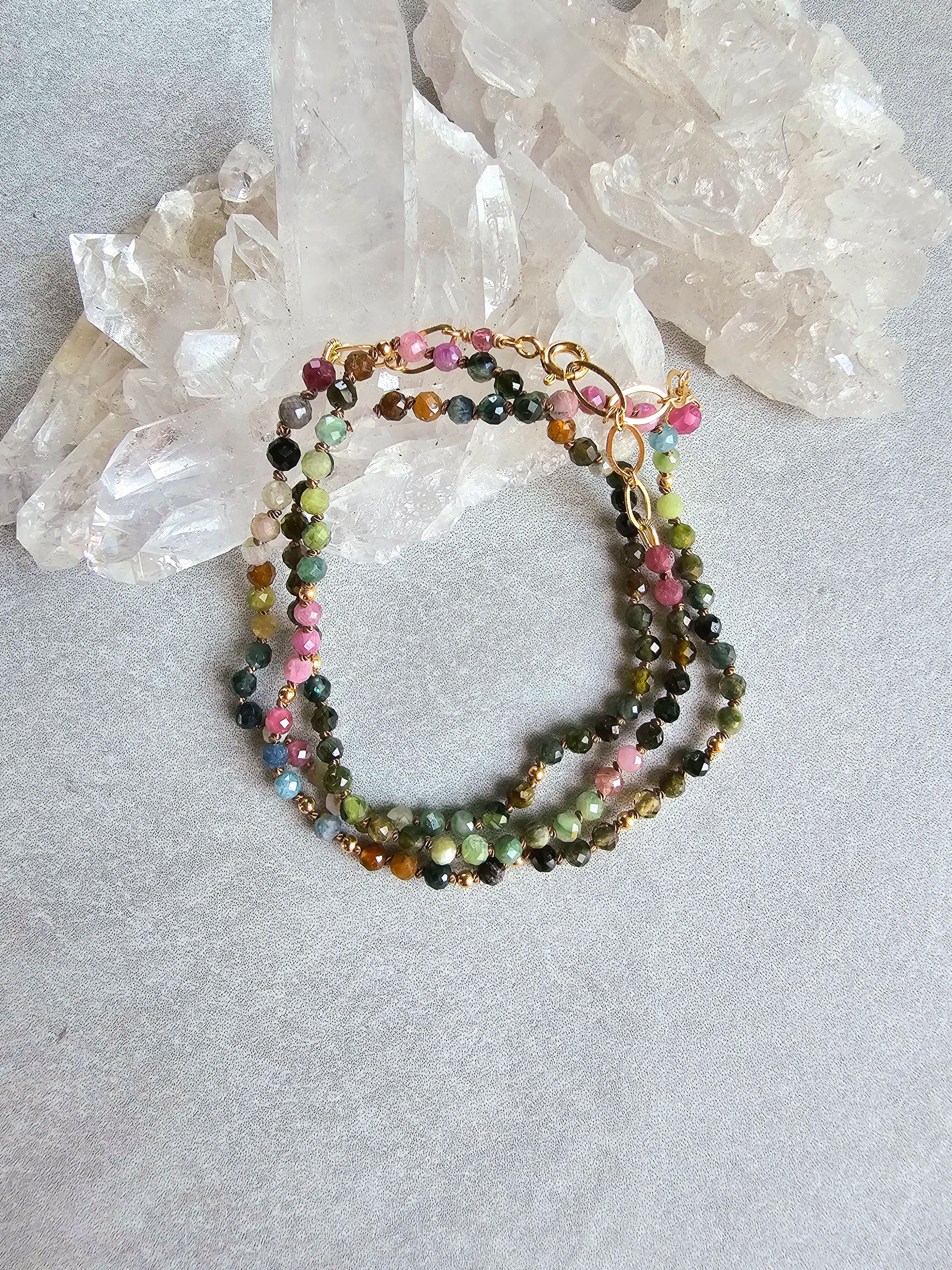 J&J Sylvette Wrap in Watermelon Tourmaline