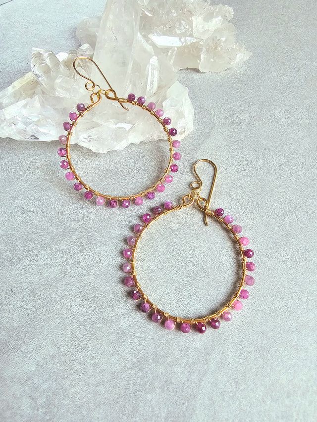 J&J Wrapped hoop earrings